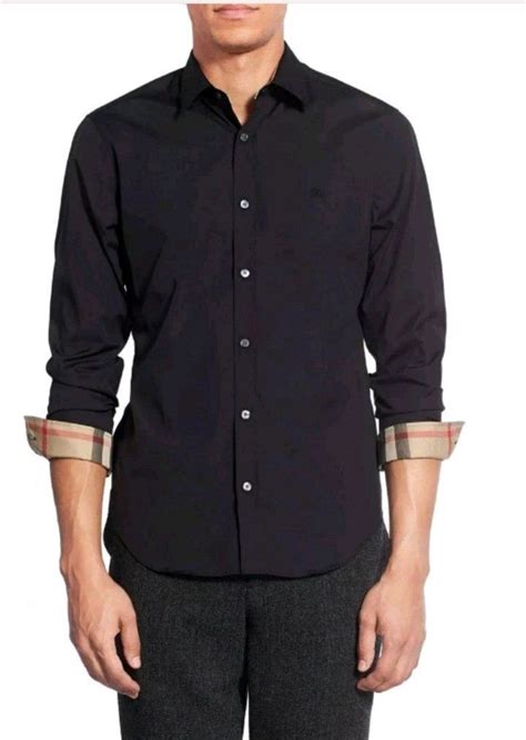 burberry button up black and white|burberry button up long sleeve.